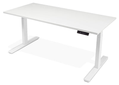 Standing Desk Electric White Top White Frame