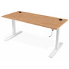 Manual Height Adjustable Standing Desk English Oak Top White Legs