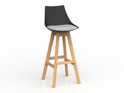 Luna Wooden Leg Barstool