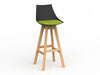 Luna Wooden Leg Barstool
