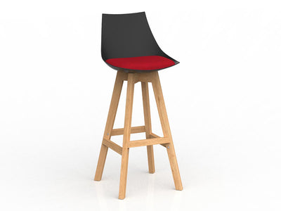 Luna Wooden Leg Barstool