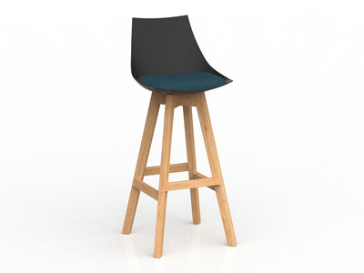 Luna Wooden Leg Barstool