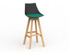 Luna Wooden Leg Barstool