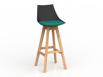 Luna Wooden Leg Barstool