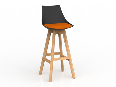 Luna Wooden Leg Barstool
