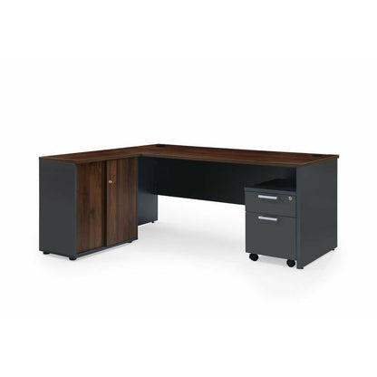office desk and storage system Dark Oak