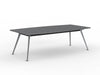 Team 2400 x 1200 Boardroom Table Silver Top Silver Legs