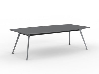 Team 2400 x 1200 Boardroom Table Silver Top Silver Legs