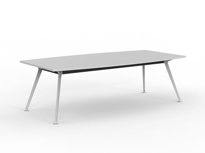 Team 2400 x 1200 Boardroom Table White Top White Legs
