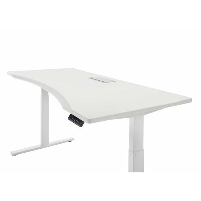 white ergonomic standing desk