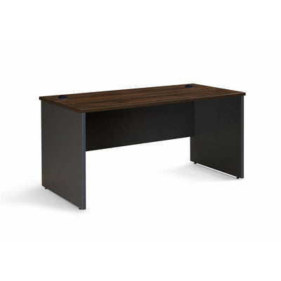 Dark Oak Milan Straight Desk With Modesty Panel